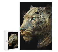 Jigsaw Puzzles for Adults 1000 PCS Steampunk Leopard Portrait Jigsaw Puzzle Family Game But Fun And Humorous Birthday Present, Gifts, 1000 PCS