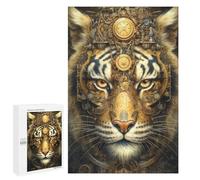 Jigsaw Puzzles for Adults 1000 PCS Steampunk Tiger Portrait-4 Jigsaw Puzzle Family Game But Fun And Humorous Birthday Present, Gifts, 1000 PCS