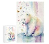 Jigsaw Puzzles for Adults 1000 PCS Sweet Polar Bear Puzzle For Teenagerss But Fun And Humorous Wishlist with Santa Claus Unique Birthday And Xmas Gifts 1000 PCS