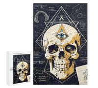 Jigsaw Puzzles for Adults 1000 PCS Third Eye Skull Journal Adult Jigsaw Puzzle Relax Games Wall Decoration Gifts for Friends And Family 1000 PCS