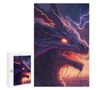 Jigsaw Puzzles for Adults 1000 PCS Thunder Dragon in Stormy Sky -1 Teenagers Puzzles DIY Toys Home Decoration Unique Birthday And Xmas Gifts 1000 PCS
