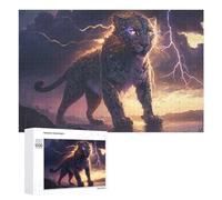 Jigsaw Puzzles for Adults 1000 PCS Thundering Leopard Storm Jigsaws for Adults Toy Wall Decor Perfect Decoration Challenging To Complete 1000 PCS