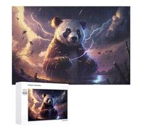 Jigsaw Puzzles for Adults 1000 PCS Thundering Panda Storm Jigsaws for Adults Toy Wall Decor Perfect Decoration Challenging To Complete 1000 PCS