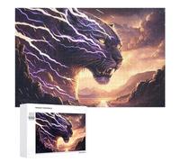 Jigsaw Puzzles for Adults 1000 PCS Thundering Tiger Lightning Storm Jigsaws for Adults Toy Wall Decor Perfect Decoration Challenging To Complete 1000 PCS