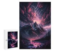 Jigsaw Puzzles for Adults 1000 PCS Thunderstorm Mountain Landscape -2 Puzzle For Teenagerss But Fun And Humorous Wishlist with Santa Claus Unique Birthday And Xmas Gifts 1000 PCS