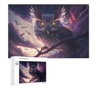 Jigsaw Puzzles for Adults 1000 PCS Thunderstorm Owl Majesty Jigsaws for Adults Toy Wall Decor Perfect Decoration Challenging To Complete 1000 PCS
