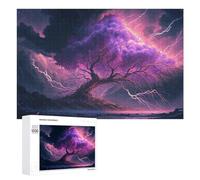 Jigsaw Puzzles for Adults 1000 PCS Thunderstorm Tree Lightning -1 Teenagers Puzzles DIY Toys Home Decoration Unique Birthday And Xmas Gifts 1000 PCS