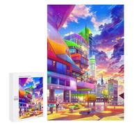 Jigsaw Puzzles for Adults 1000 PCS Vibrant Future Cityscape -1 Jigsaw Puzzle Family Game But Fun And Humorous Birthday Present, Gifts, 1000 PCS