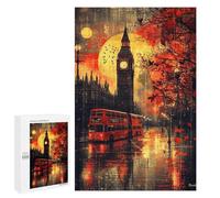 Jigsaw Puzzles for Adults 1000 PCS Vintage Shadows Gothic London at Dusk Adult Puzzles Brain Teaser Game Presents for Women Gifts for Friends And Family 1000 PCS