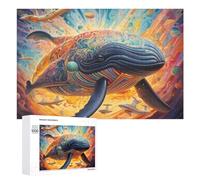 Jigsaw Puzzles for Adults 1000 PCS Whale Dreams in Colorful Sky Puzzle for Adults Relax Games Difficult Hard Gifts for Friends And Family 1000 PCS