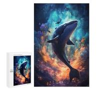 Jigsaw Puzzles for Adults 1000 PCS Whale in Cosmic Dance Jigsaws for Adults Fun Games Perfect Decoration Challenging To Complete 1000 PCS