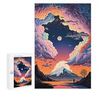 Jigsaw Puzzles for Adults 1000 PCS Whimsical Cloudscape with Mountain Jigsaw Puzzle Family Game But Fun And Humorous Birthday Present, Gifts, 1000 PCS