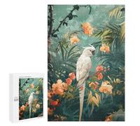 Jigsaw Puzzles for Adults 1000 PCS White Cockatoo in Tropical Paradise Adult Puzzles Brain Teaser Game Presents for Women Gifts for Friends And Family 1000 PCS