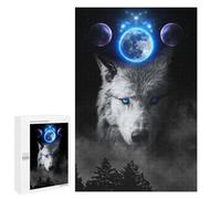 Jigsaw Puzzles for Adults 1000 PCS Wolf Moon Mystic Jigsaw Puzzle Family Game But Fun And Humorous Birthday Present, Gifts, 1000 PCS