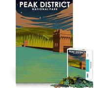 Jigsaw Puzzles for Adults 1000 Peak District Nat Park Art Premium Edge Art Cognitive Skill Toy Casual Play Game Birthday Fun Play (50x75cm)