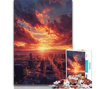 Jigsaw Puzzles for Adults 1000 Phoenix City Arizona Sunset Puzzles for Adults,for Educational Game Challenge Toy Deal As Gifts for The Whole Family (size 38x26cm)