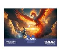 Jigsaw Puzzles for Adults 1000 Phoenix Rising Fantasy Artwork Jigsaws for Adults Relaxing Games Stress Reliever Challenging To Complete 70x50cm/1000pcs