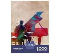Jigsaw Puzzles for Adults 1000 Piano Watercolor Art Jigsaws for Adults Relaxing Games Stress Reliever Challenging To Complete 70x50cm/1000pcs
