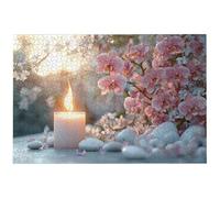 Jigsaw Puzzles for Adults 1000 Piece, 1000 Piece Orchid Jigsaw Puzzles for Adults, Challenging Zen Jigsaws for the Whole Family, Wooden Puzzle for Home Decor, Gifts for Women, Gifts for Men, -8066