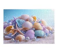 Jigsaw Puzzles for Adults 1000 Piece, 1000 Piece Shell Jigsaw Puzzles for Adults, Challenging Pink Jigsaws for the Whole Family, Wooden Puzzle for Home Decor, Gifts for Women, Gifts for Men, -6686