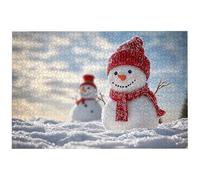 Jigsaw Puzzles for Adults 1000 Piece, 1000 Piece Snowman Jigsaw Puzzles for Adults, Challenging Farm Jigsaws for the Whole Family, Wooden Puzzle for Home Decor, Gifts for Women, Gifts for Men, -7038
