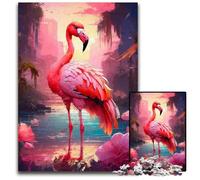 Jigsaw Puzzles for Adults, 1000 Piece A Flamingos Graceful Pose_195601b Wooden Jigsaw Home Decor Brain Teaser Game for Teenagers & Family Interaction 300 PCS