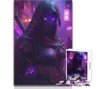 Jigsaw Puzzles for Adults 1000 Piece A Futuristic Female Ninja Hands-on Game Learning Educational Gift For Birthdays Size 38x52cm