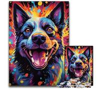 Jigsaw Puzzles for Adults 1000 Piece A Happy Naughty Dog Wooden Jigsaw Puzzles for Adults Brain Challenge Game for Teenagers & Family Interaction 50x75CM/19.68x29.52inch