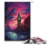 Jigsaw Puzzles for Adults 1000 Piece A Large Bell Tower Above The City Jigsaw Puzzles Game Toys Funny 1000 PCS(38x26cm)