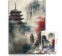 Jigsaw Puzzles for Adults 1000 Piece A Lone Samurai Warrior Hands-on Game Learning Educational Gift For Birthdays Size 38x26cm