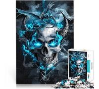 Jigsaw Puzzles for Adults 1000 Piece A menacing skull Made of cardboard for age 14 years and over Staycation Kill time Gift ideas。size:38x52cm/14.96x20.47inch