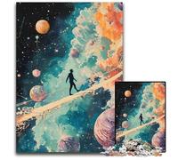 Jigsaw Puzzles for Adults 1000 Piece A Person Walks Along A Tightrope Stretched Across Nature Vintage Impossible Jigsaw Puzzles for Adults Intricate Design for Teenagers DIY Decor And BrainB