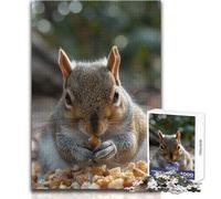 Jigsaw Puzzles for Adults 1000 Piece A Squirrel Eating Seeds Hands-on Game Learning Educational Gift For Birthdays Size 38x26cm