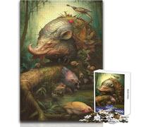 Jigsaw Puzzles for Adults 1000 Piece A Surreal Giant Forest Hog Hands-on Game Learning Educational Gift For Birthdays Size 50x75cm