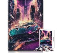 Jigsaw Puzzles for Adults 1000 Piece A Technicolor Dream Car Hands-on Game Learning Educational Gift For Birthdays Size 50x75cm