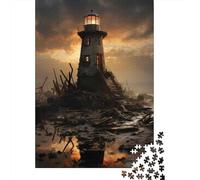 Jigsaw Puzzles for Adults 1000 Piece Abandoned Lighthouse in Desolate Landscape Puzzles for Adults Relaxing Games A Work of Art Fun Activities at Home 70x50cm/1000pcs