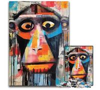 Jigsaw Puzzles for Adults 1000 Piece Abstract Baboon Portrait Wooden Puzzles for Birthdays Holidays Best for Christmas 1000 PCS(75x50cm)