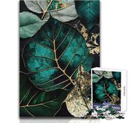 Jigsaw Puzzles for Adults 1000 Piece Abstract Botanic Gold Art Hands-on Game Learning Educational Gift For Birthdays Size 50x75cm