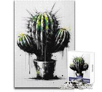 Jigsaw Puzzles for Adults 1000 Piece Abstract Cactus Plant Hands-on Game Learning Educational Gift For Birthdays Size 50x75cm
