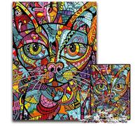 Jigsaw Puzzles for Adults 1000 Piece Abstract Cat Portrait Puzzles for Adults Home Activity for Holidays Birthdays And Family Game Nights 1000 PCS(75x50cm)