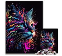Jigsaw Puzzles for Adults 1000 Piece Abstract Cat Surreal Wooden Jigsaw Puzzles for Adults Gift for Men And Women DailySpecial Occasion 1000 PCS(75x50cm)