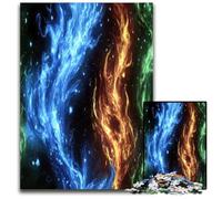 Jigsaw Puzzles for Adults 1000 Piece Abstract Fire Flames Paper Jigsaw Puzzles Perfect for Family Fun Party Games Birthday Party Favors 1000 PCS(38x26cm)