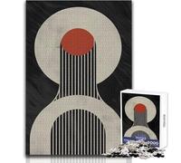 Jigsaw Puzzles for Adults 1000 Piece Abstract Geometric Art with Circles And Lines Hands-on Game Learning Educational Gift For Birthdays Size 38x52cm