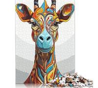 Jigsaw Puzzles For Adults 1000 Piece Abstract Giraffe Paint Puzzle Jigsaw For Adults Challenging Game 1000pcs (75x50cm)