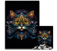 Jigsaw Puzzles for Adults 1000 Piece Abstract Kintsugi Cat Wooden Jigsaw Puzzles for Adults Birthday Gift Idea Challenging Brain Teaser Game 1000 PCS(75x50cm)