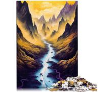 Jigsaw Puzzles for Adults 1000 Piece Abstract Misty Mountain Challenging Game Gifts 26x38cm Unique Home Decor and Gifts for teenager Age 14 Up