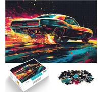 Jigsaw Puzzles for Adults 1000 Piece Abstract Muscle Car Deco Made of cardboard for age 14 years and over Practical game Christmas game Presents for Women。size:26x38cm/10.24x14.96inch