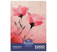 Jigsaw Puzzles for Adults 1000 Piece Abstract Pink Floral Painting Jigsaw Hands-on Game Birthday Present Unique Birthday And Xmas Gifts 70x50cm/1000pcs