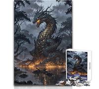 Jigsaw Puzzles for Adults 1000 Piece Abyss Dragon Awakening Hands-on Game Learning Educational Gift For Birthdays Size 50x75cm