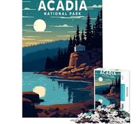 Jigsaw Puzzles for Adults 1000 Piece Acadia National Park for Educational Game Challenge Toy Relaxing Games Improve Memory Gifts Birthday (Size 50x75cm)